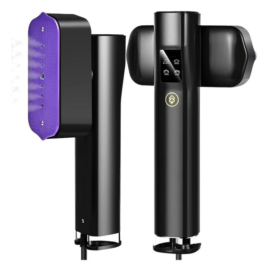 Steamer for Clothes, Portable Travel Steamer for Clothes Mini, Steamer ＆ Iron 2 In 1 Black