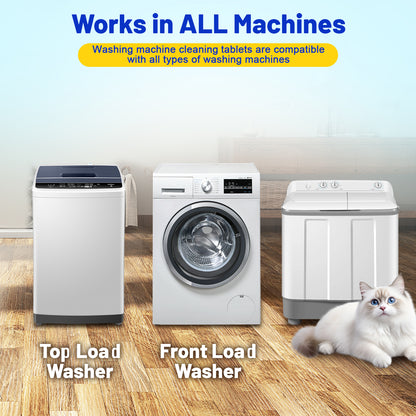 Washing Machine Cleaner Rose flavor 15 Pack, Formulated for Pet Owners | Compatible with HE, Top & Front Load Washer | Septic Safe | Fresh Scent | Removes Residue | Remove Stubborn Pet Hair